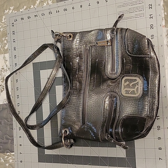 Reflection Dark gray/ silver shoulder crossbody bag - Picture 4 of 6